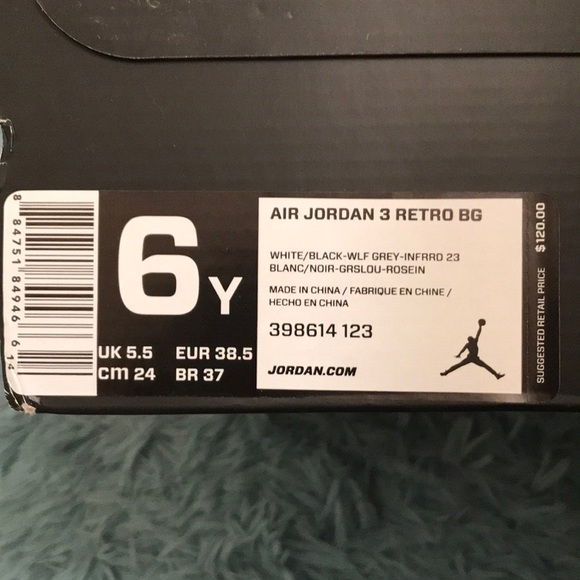 ❗️SOLD❗️Jordan Retro 3 - Picture 5 of 5